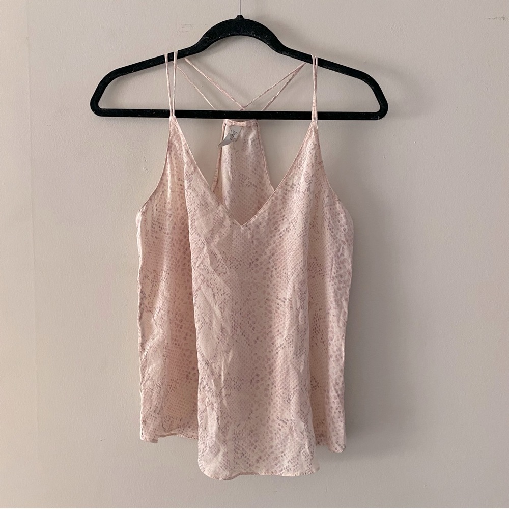 RoryBeca silk snakeskin pattern camisole